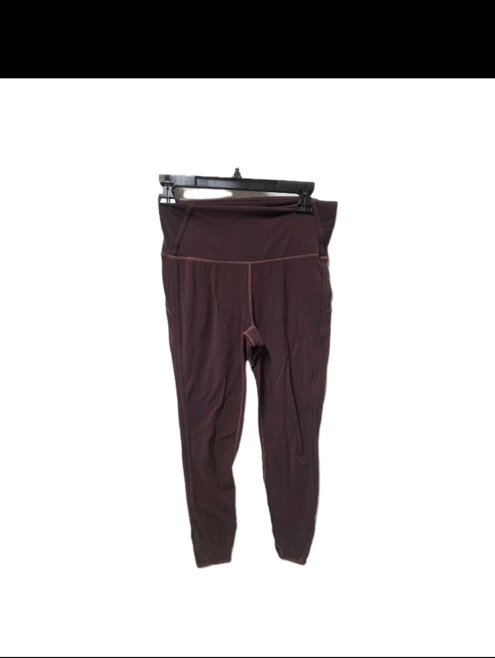WOMENS ATHLETA MAROON SIDE CUT OUT LEGGINGS SIZE M